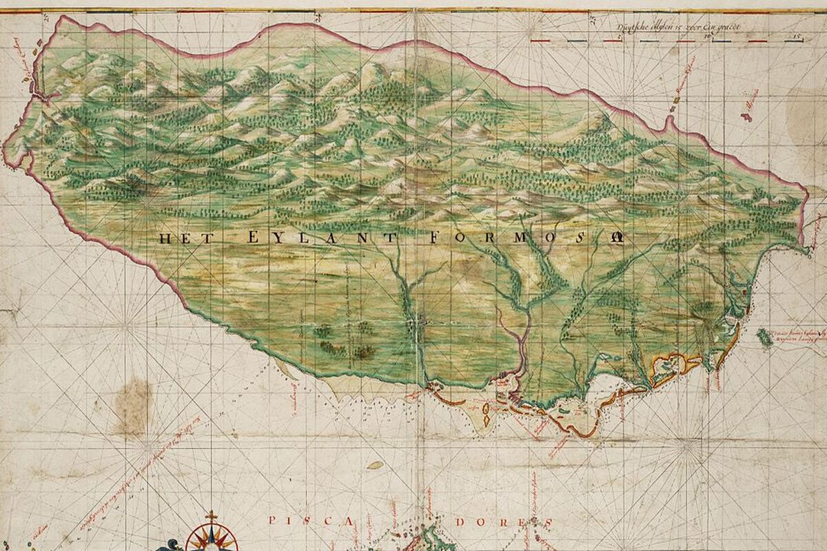 De kaart van Formosa