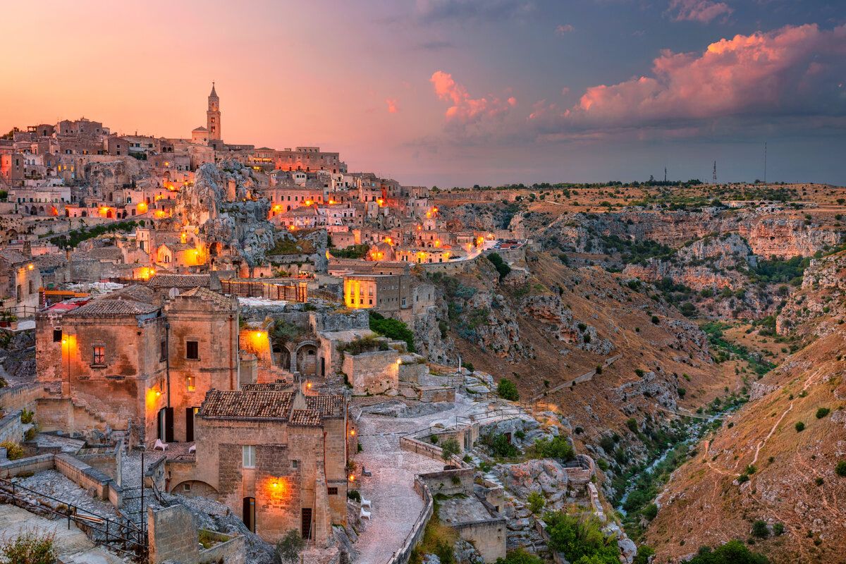 Matera in de regio Basilicata