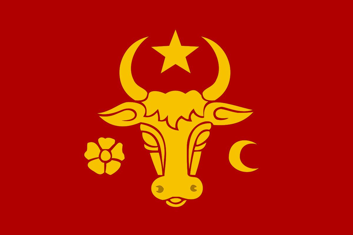 Vlag Middeleeuwse Prinsdom Moldavië