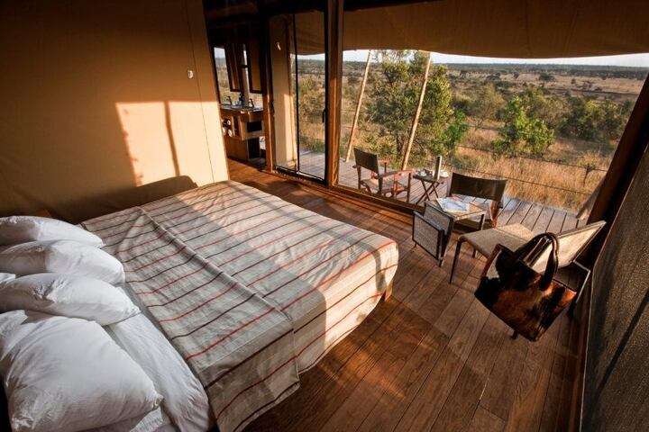 Uitzicht van uit het bed