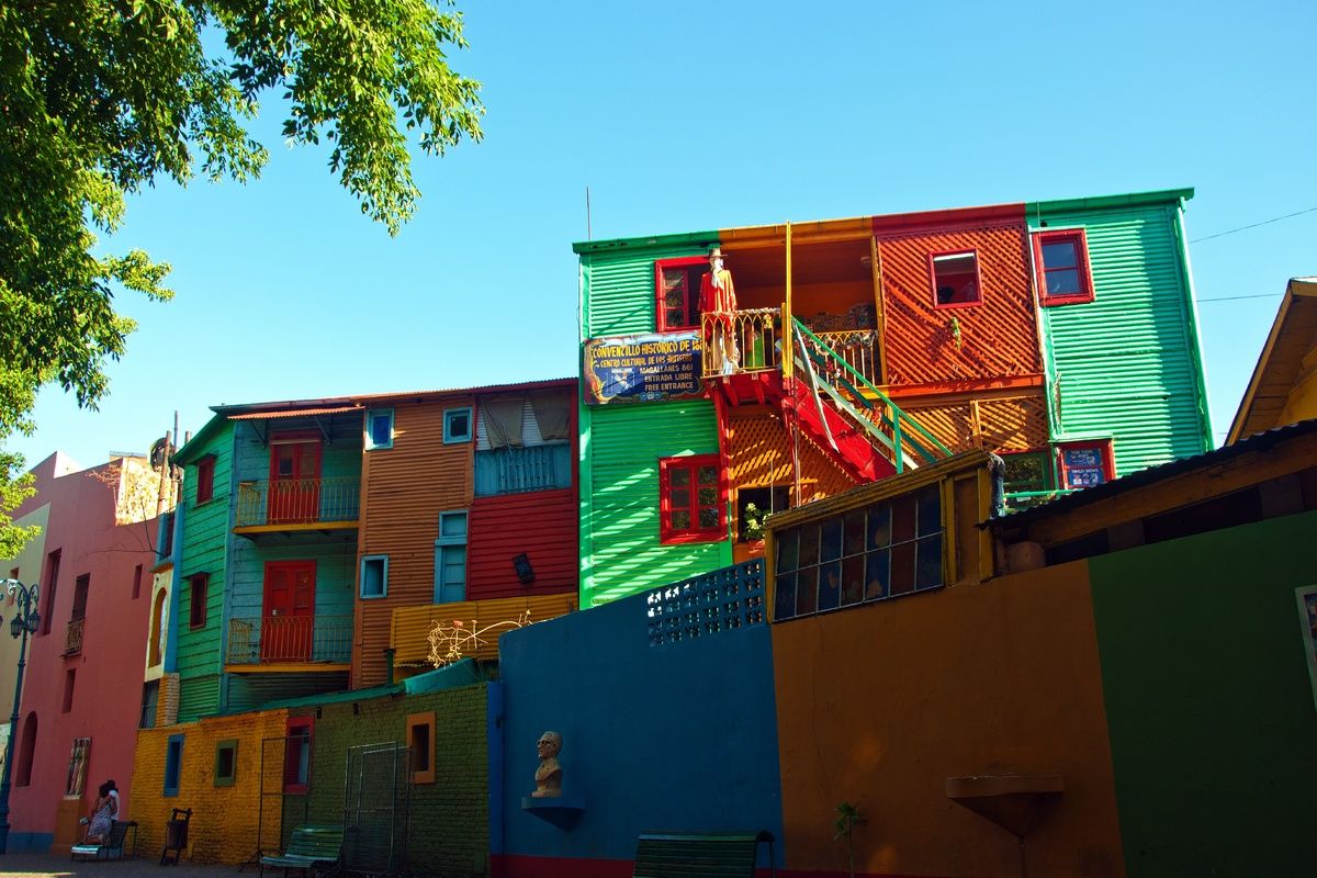 La Boca, gekleurde wijk Buenos Aires, Argentinie