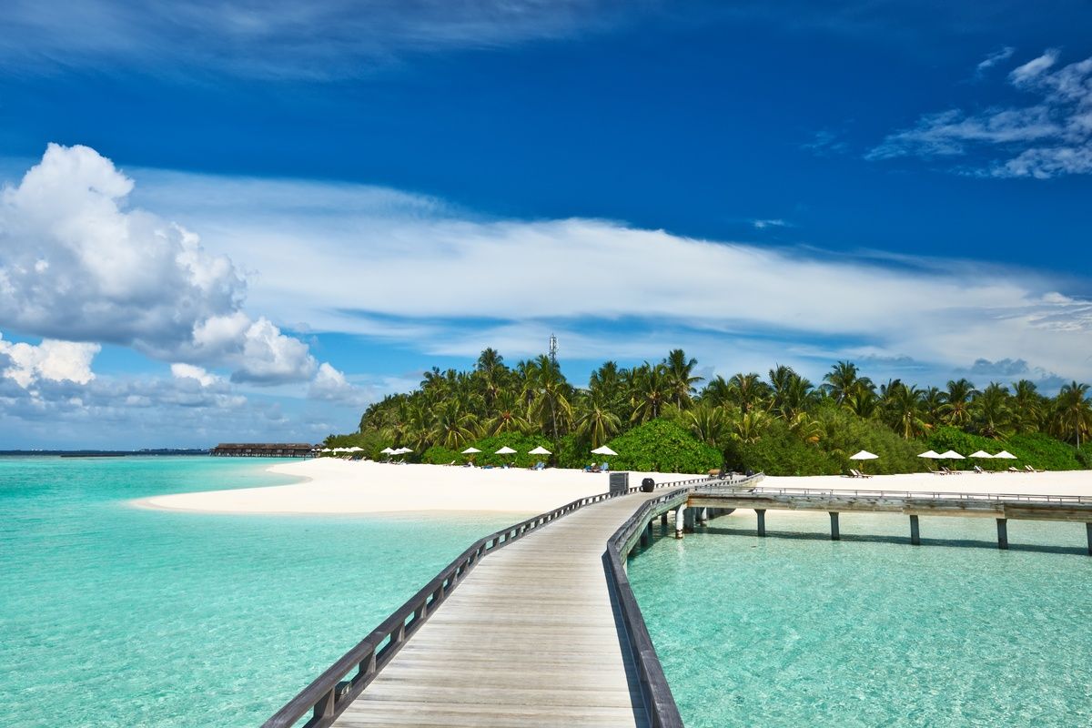 Bounty strand op de Malediven