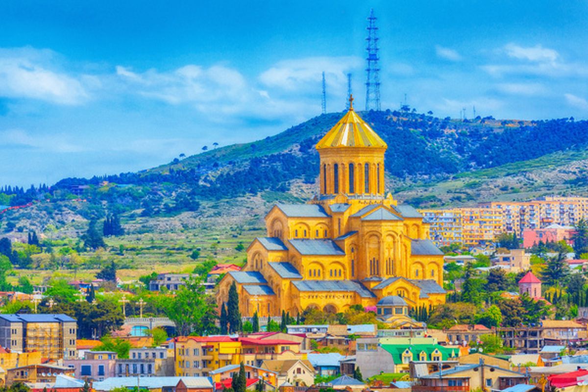 De hoofdstad Tbilisi