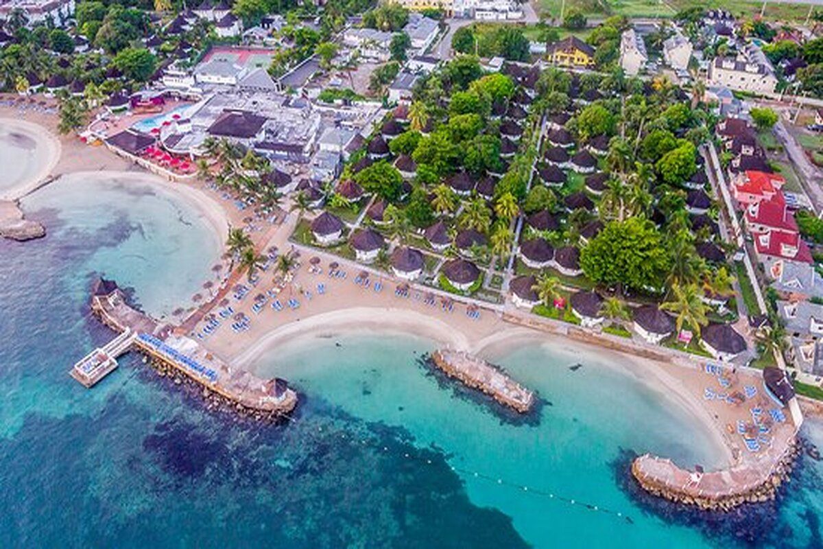 Bovenzicht van het hotel