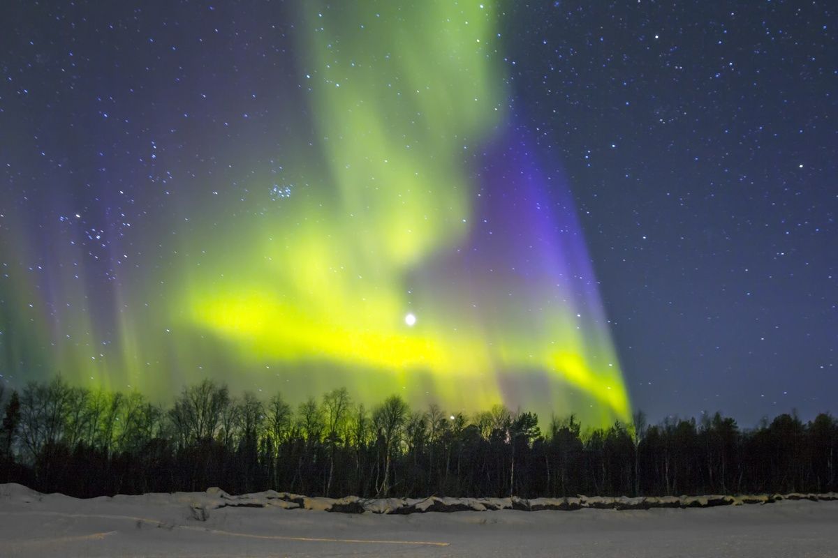 Het noorderlicht in Finland
