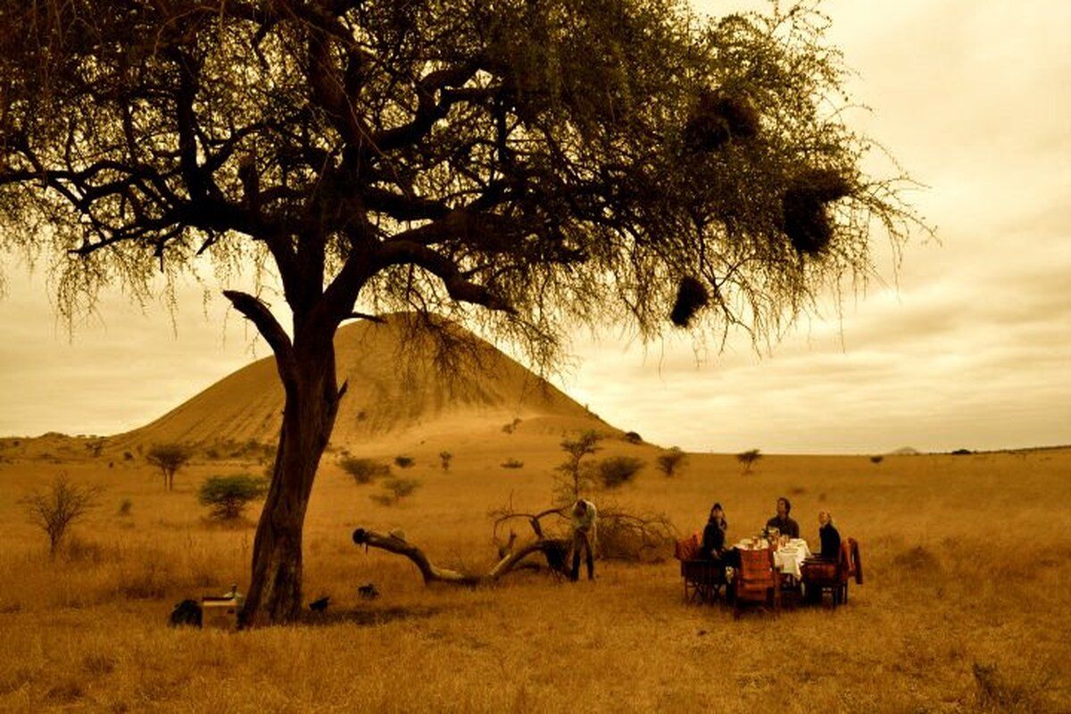 Zonsondergang op de Chyulu Hills