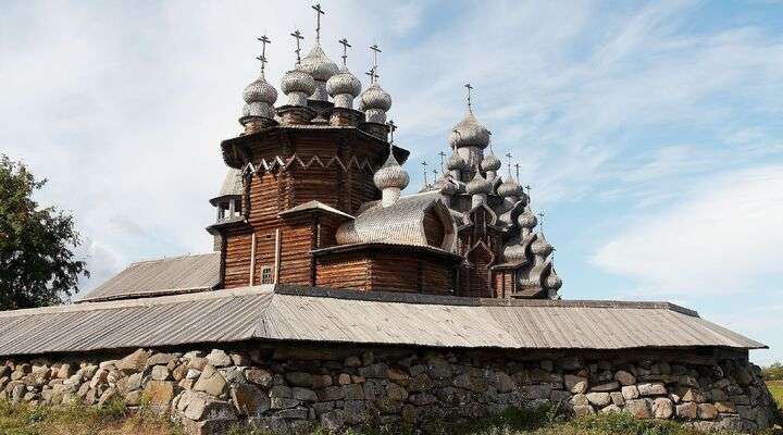 Oude houten tempel Kizhi, Rusland