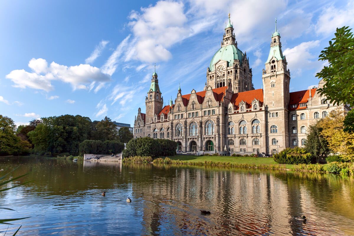 Het nieuwe raadhuis van Hannover