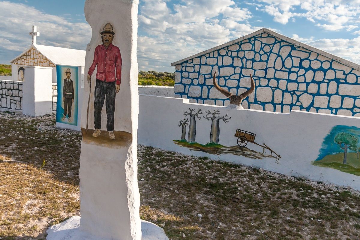 Traditionele tombe in Madagaskar