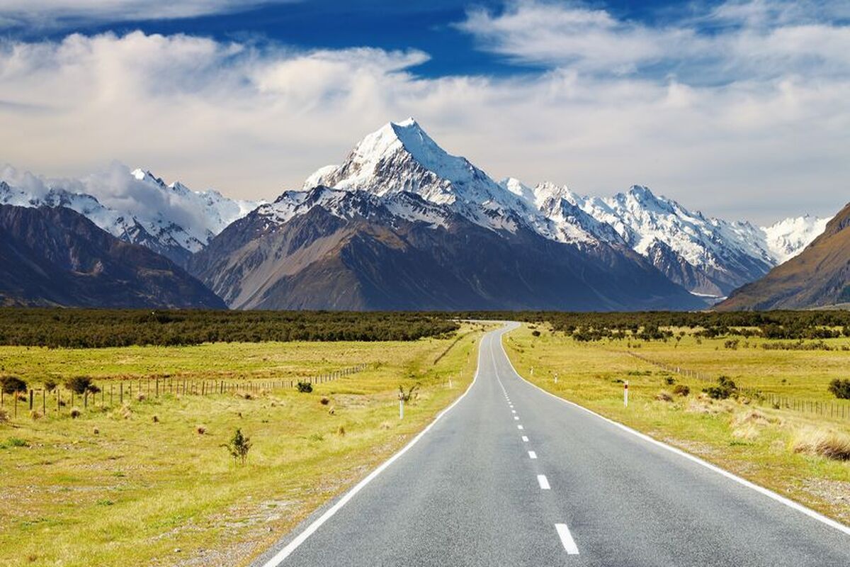 De berg Mount Cook is 3.724 meter hoog