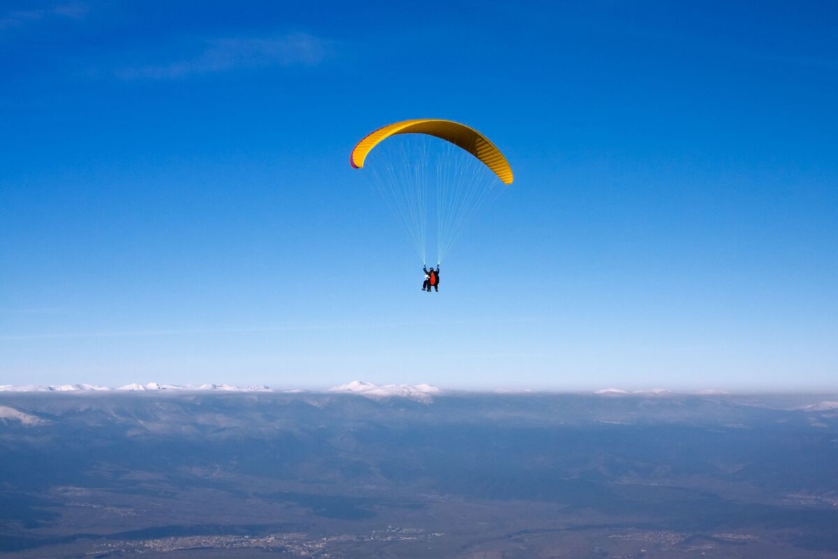 Zweef in de lucht boven Bulgarije