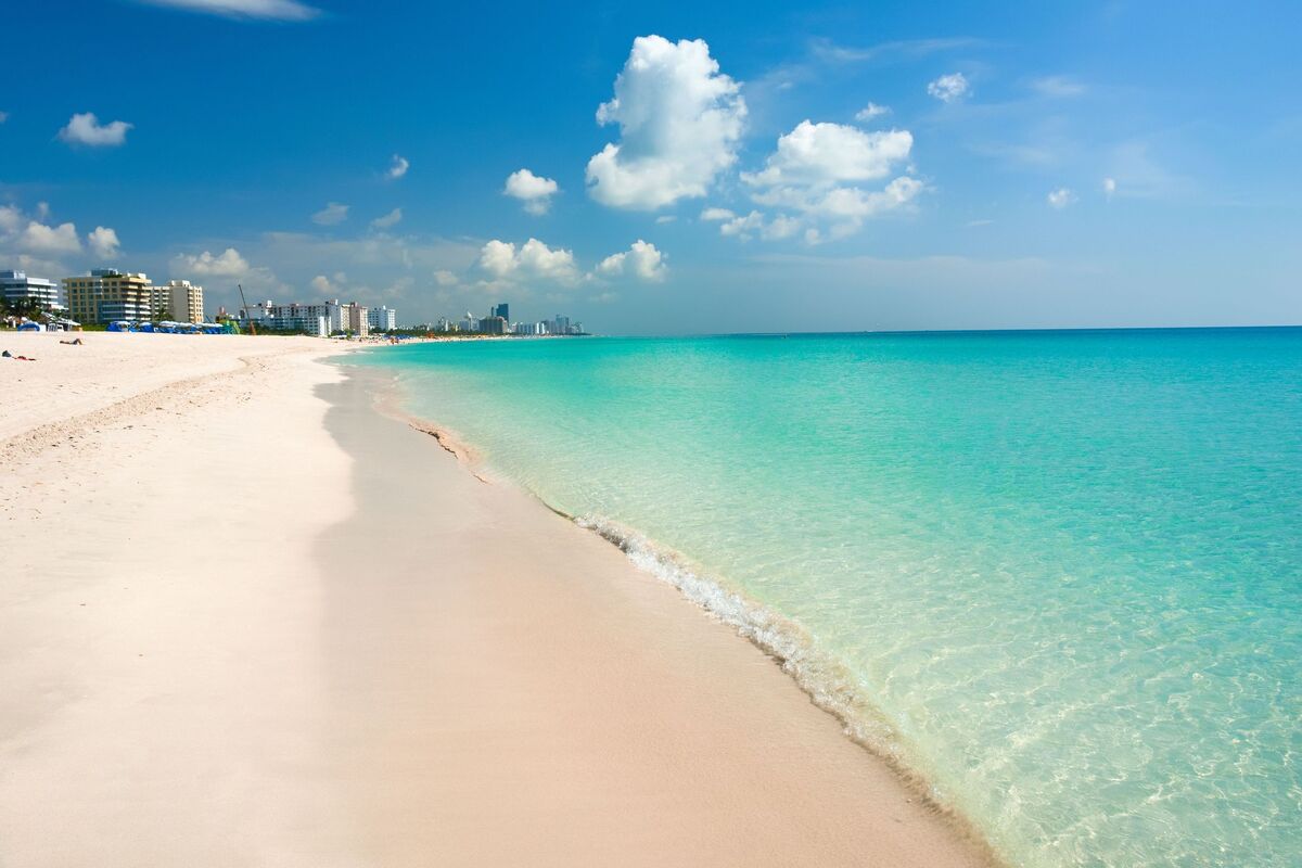 Strand van South Beach in Miami