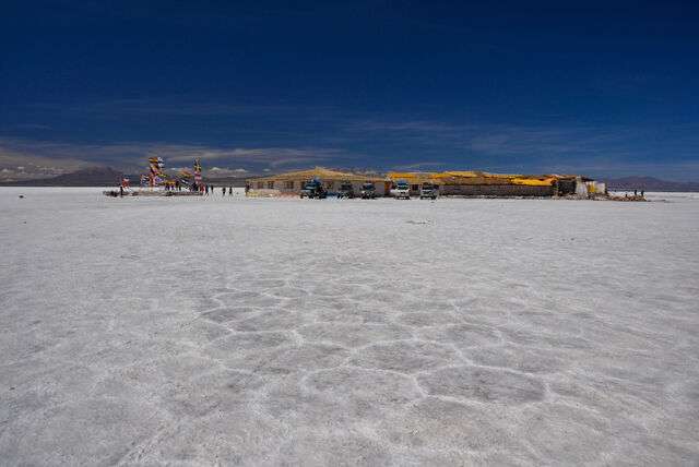 De zoutvlakte in Bolivia