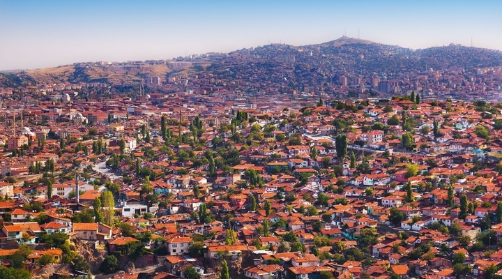Uitzicht op de stad Ankara, Turkije
