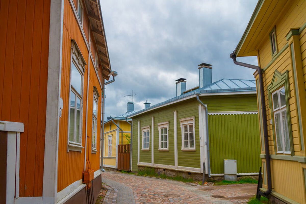 Het oude centrum van Rauma