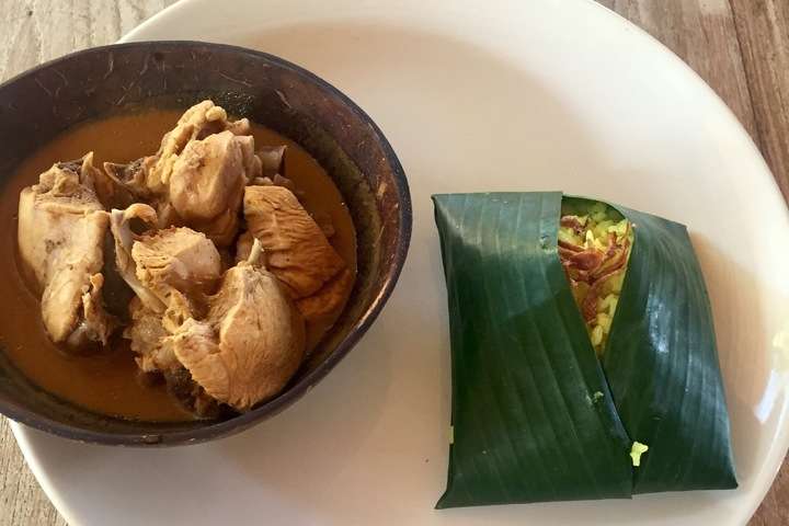 Indische kip met rijst