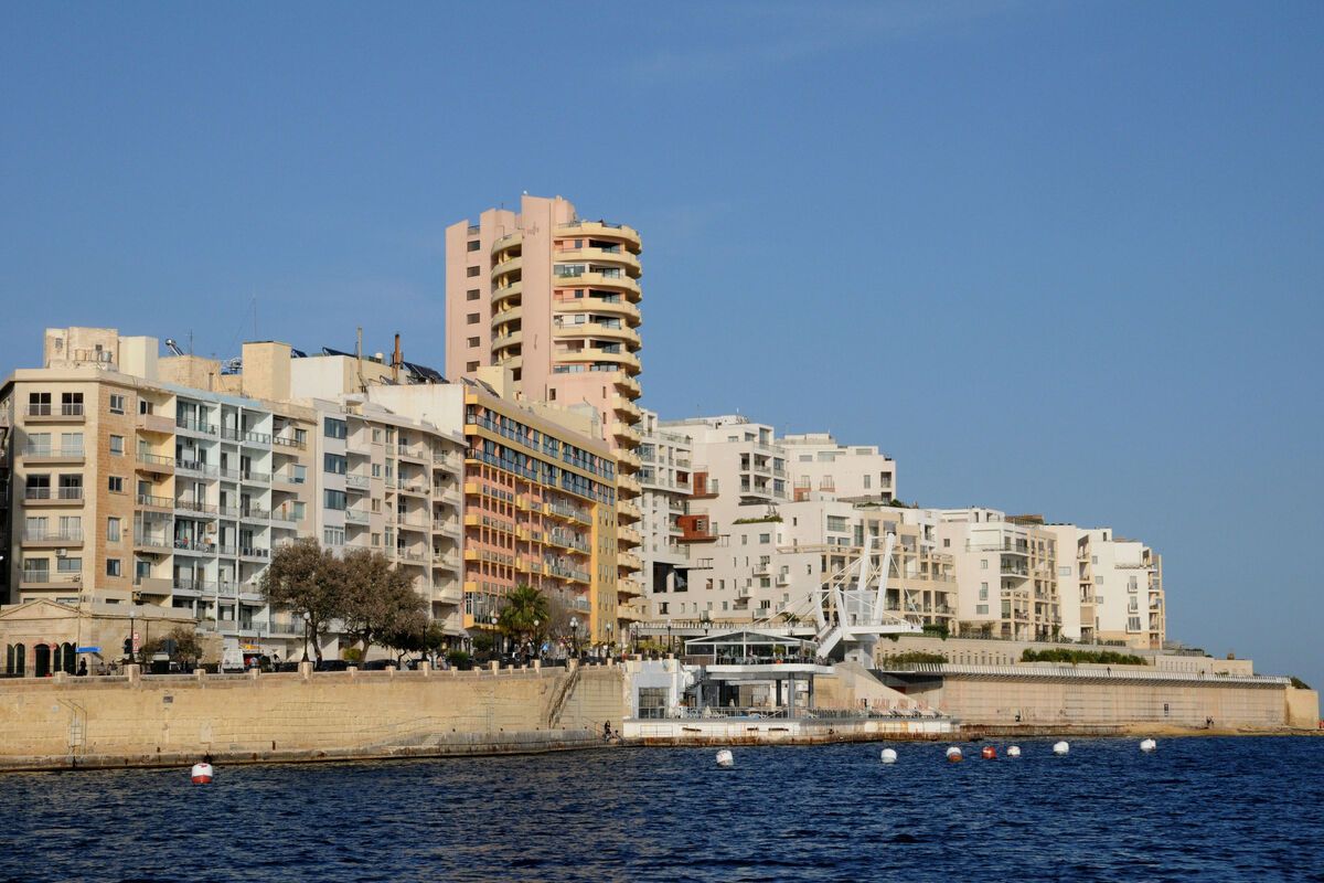 Sliema gezien vanaf het water, Malta
