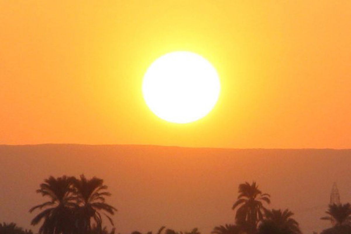 zonsondergang op de Nijl vanaf onze boot