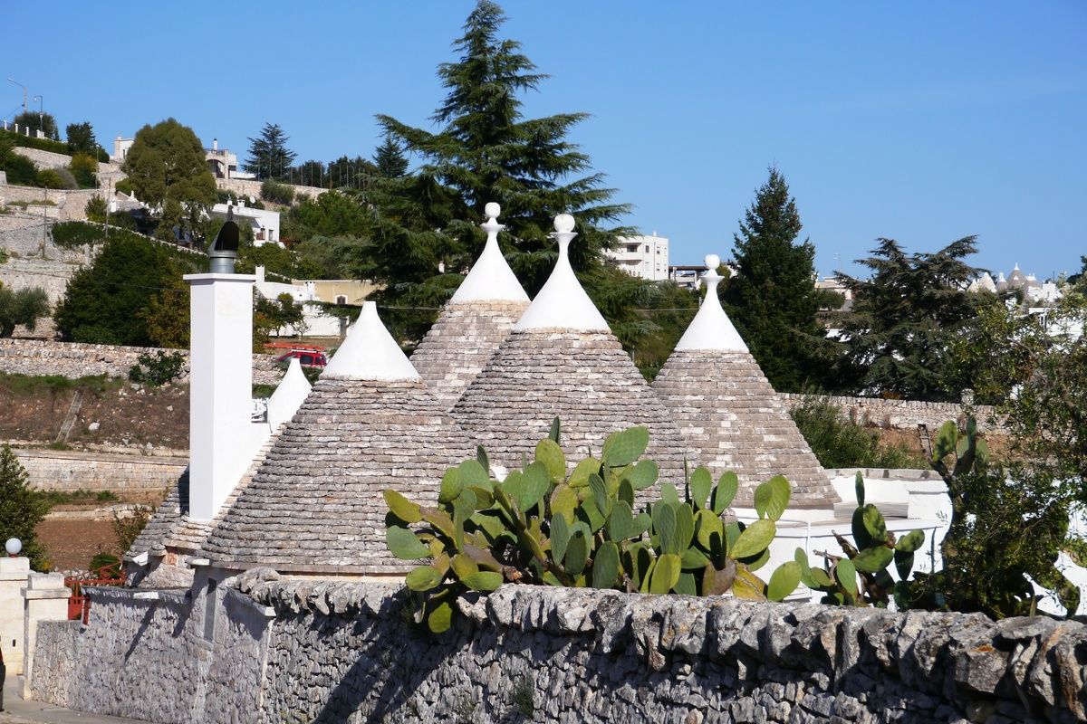 Trulli huizen in Locorotondo