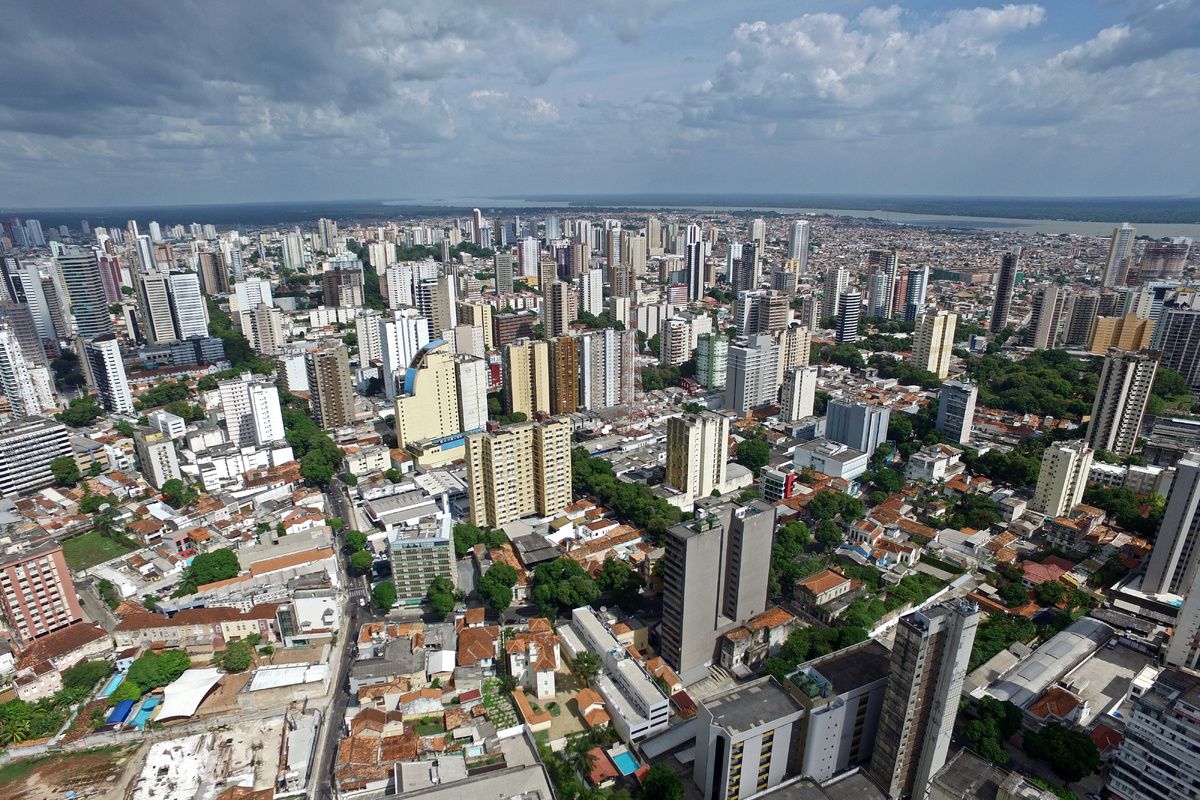 Luchtfoto van de Braziliaanse stad Bel�m
