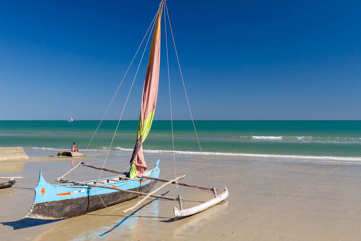 Visserbootje op het strand