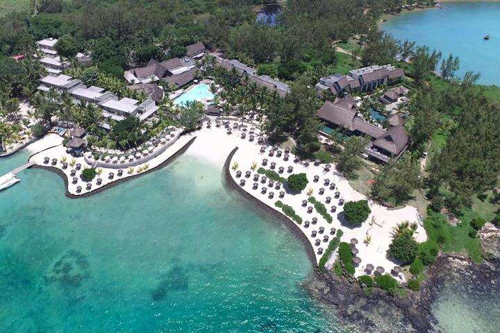 Bovenaanzicht van het resort