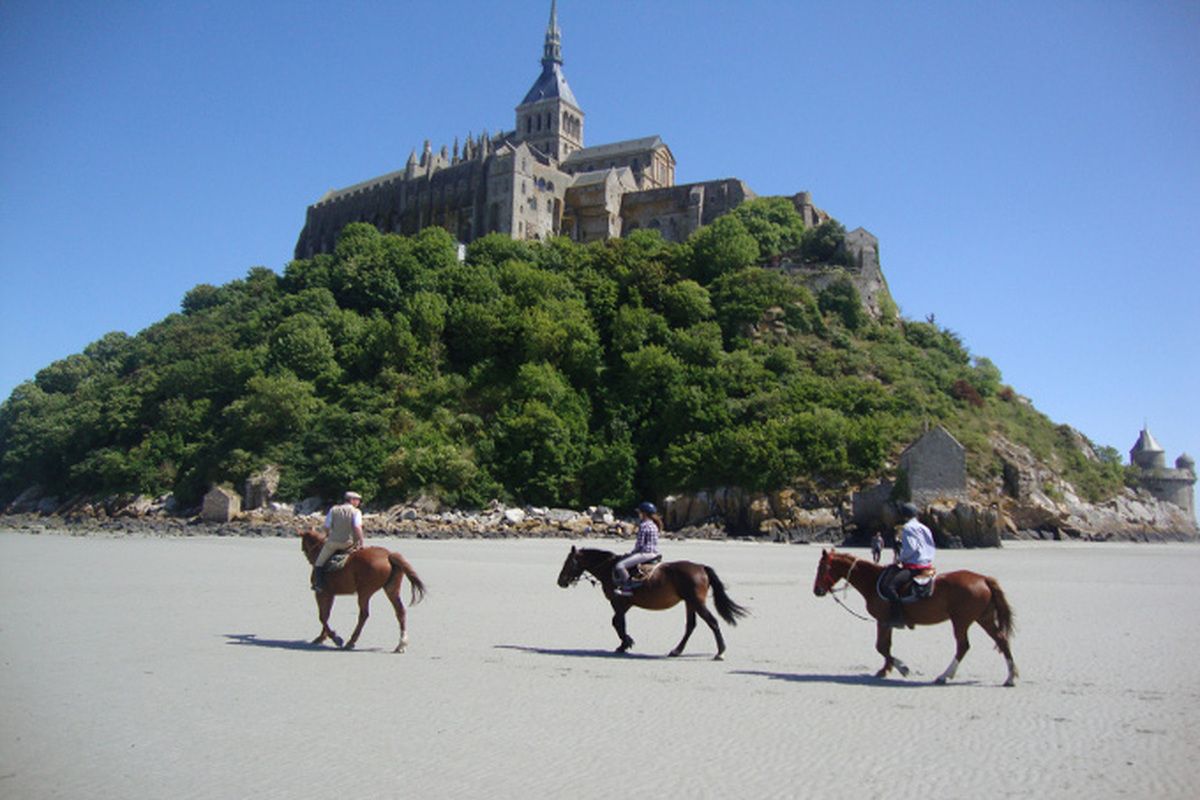 paardrijden Mont Saint-Michel