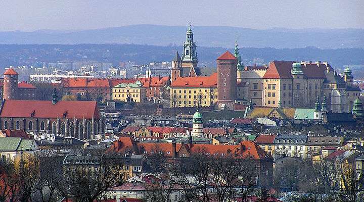 Uitzicht over de Poolse stad Krakau