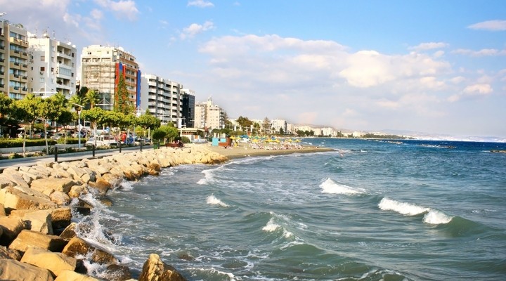 Strand Limassol, badplaats Cyprus