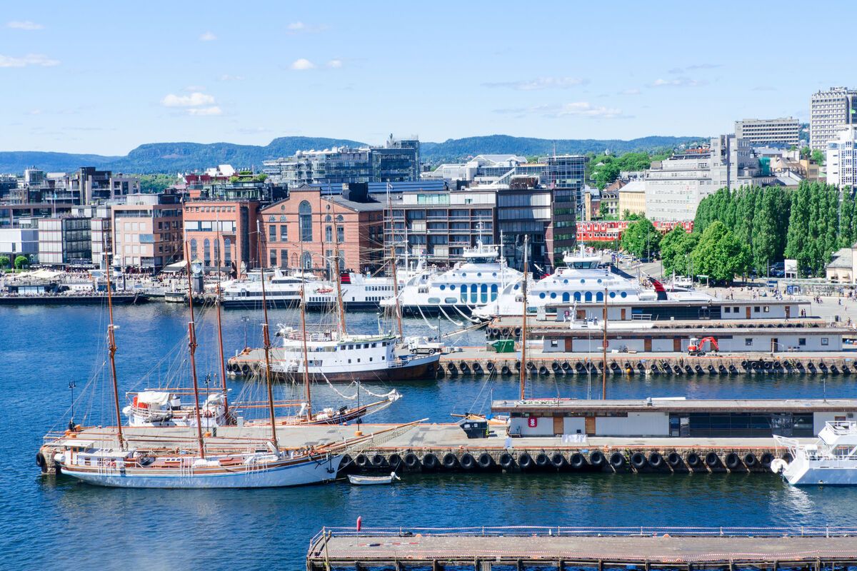 Aker Brygge, centrum Oslo in Noorwegen