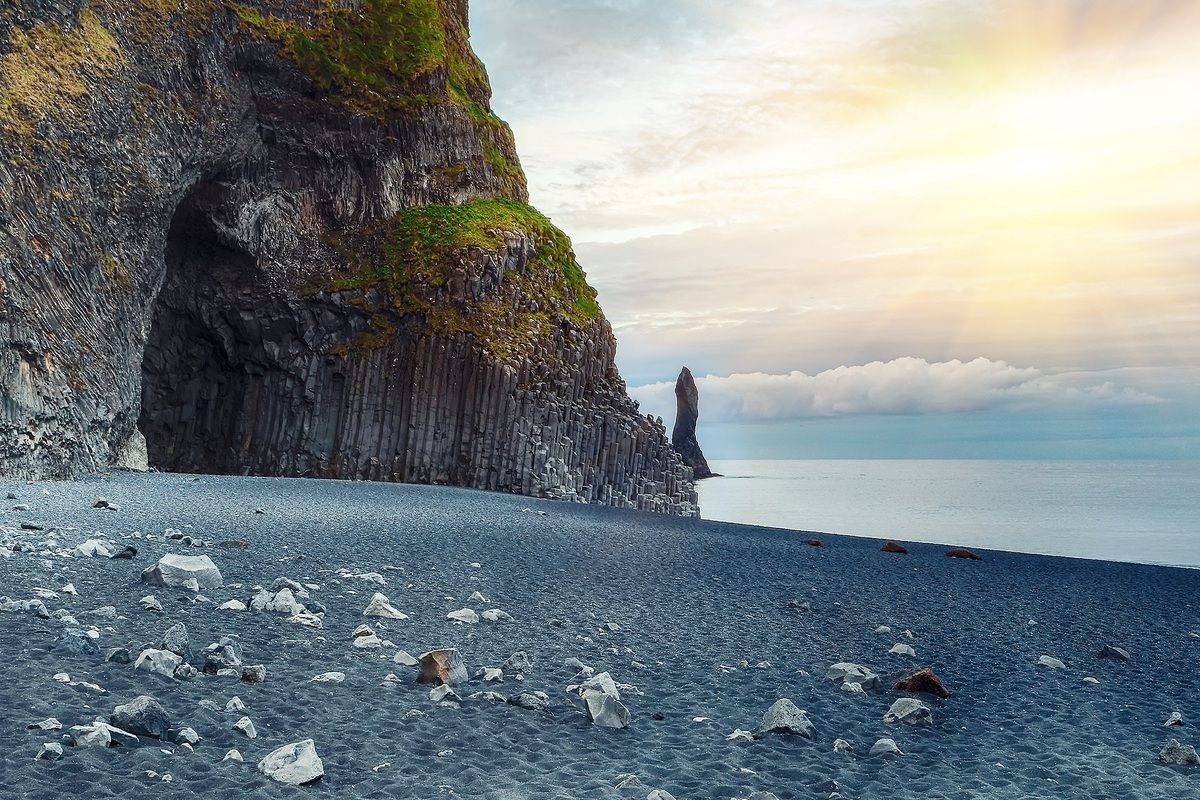 Een van de zwarte stranden van Vik