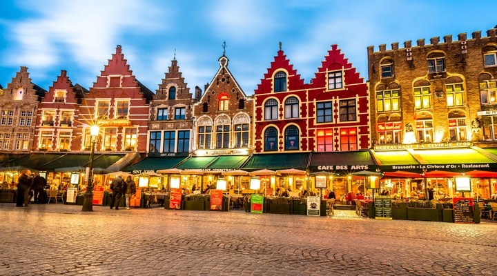Centrum Brugge, markt, Belgie