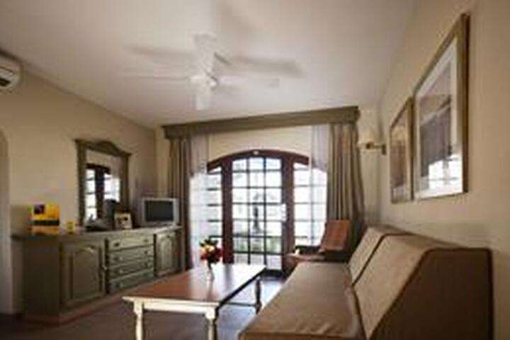 de woonkamer van 'bungalow'