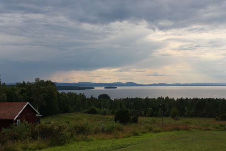 Uitzicht op het Siljanmeer vanuit Tälberg