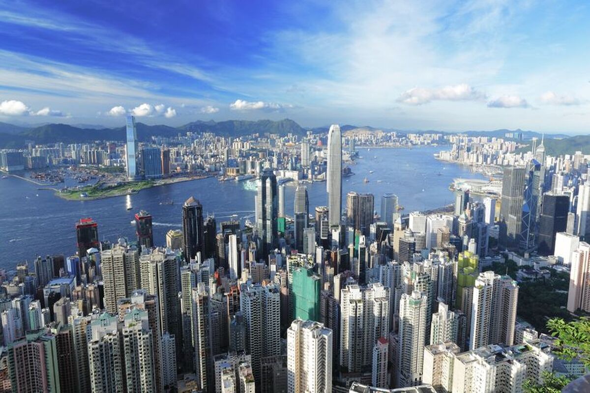 Uitzicht over de stad Hong Kong