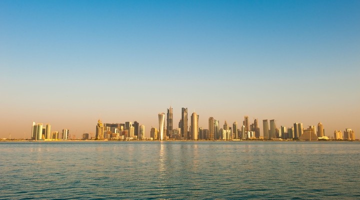 Skyline hoofdstad Qatar Doha