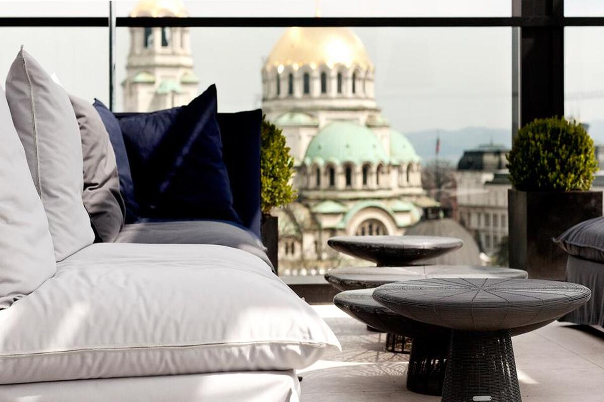 Uitzicht vanuit het Sense Hotel Sofia