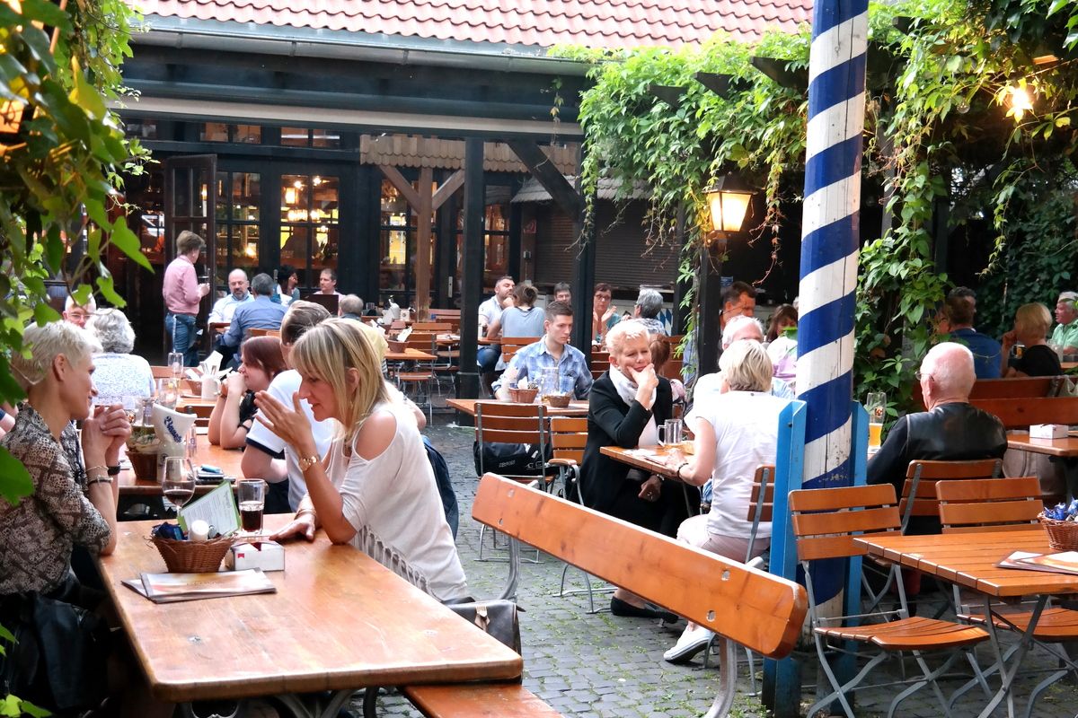 De biertuin in Hannover