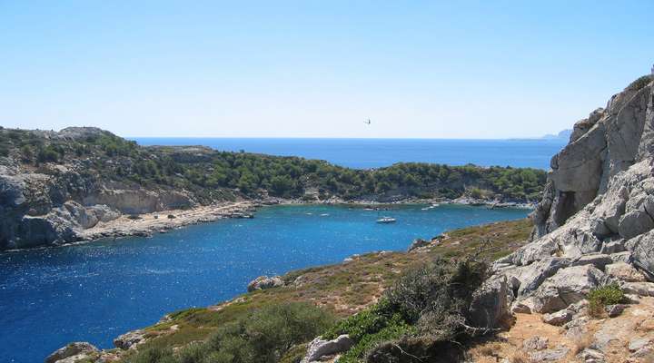 Landschap van Rhodos, Griekenland