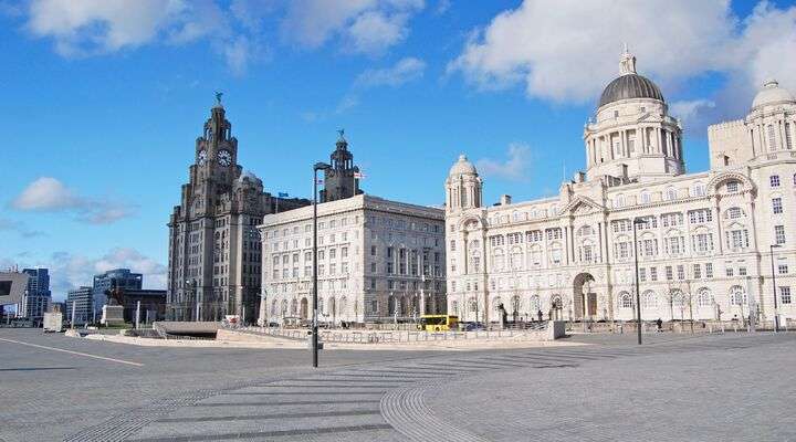 Gebouwen in Liverpool in Engeland