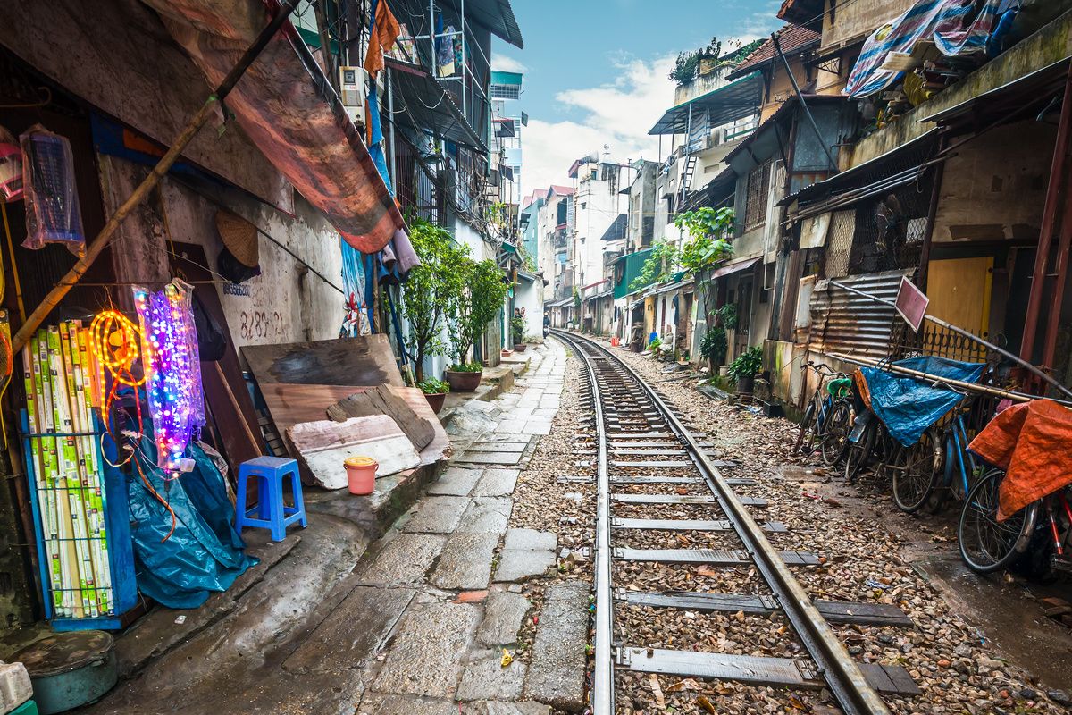 Een straatje in Hanoi