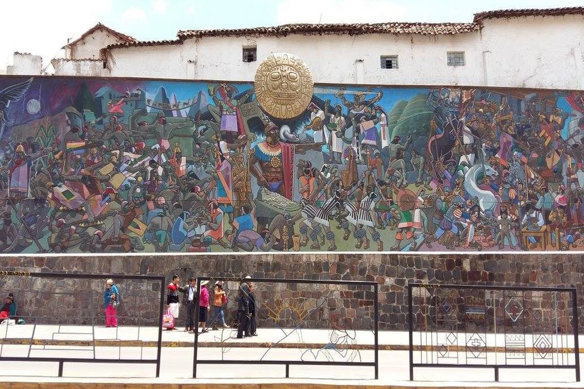 Muurschilderingen in Cuzco