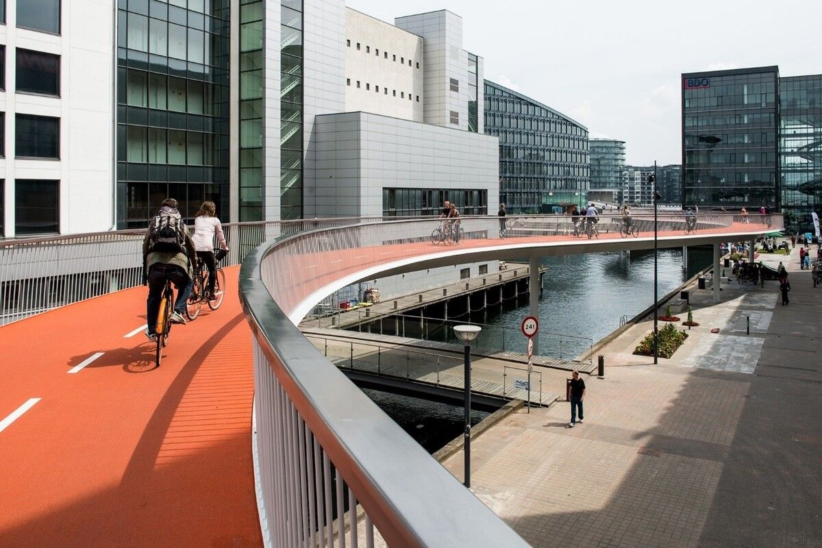 Fietsbrug Cykelslangen