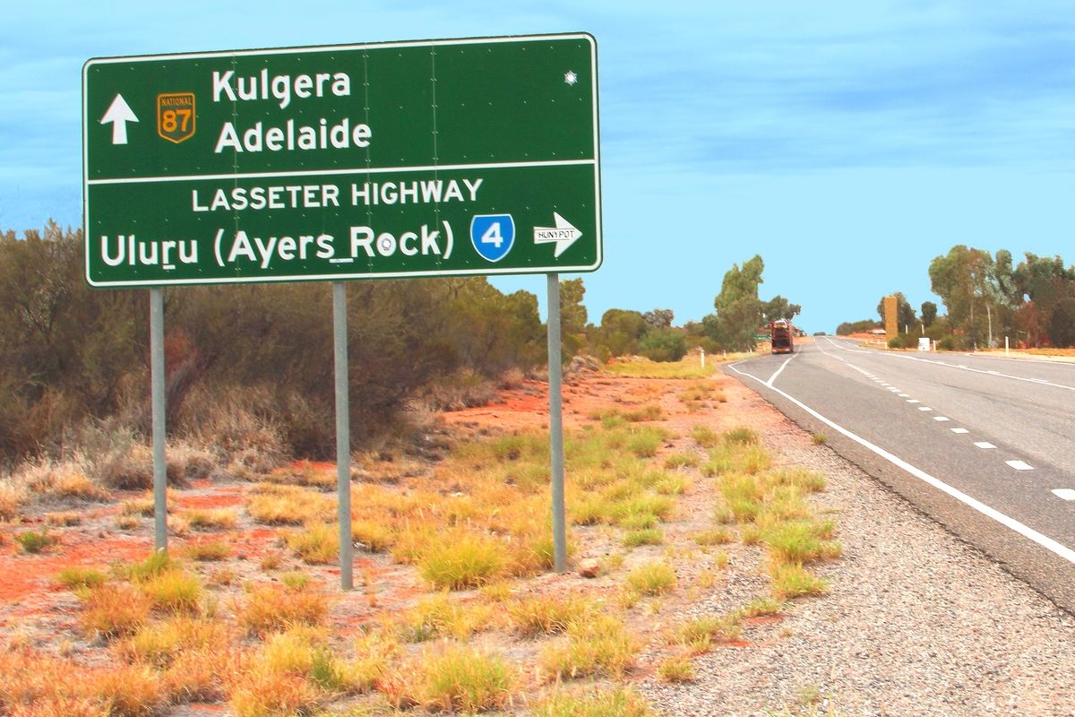 Bord langs de weg in Australi&euml;