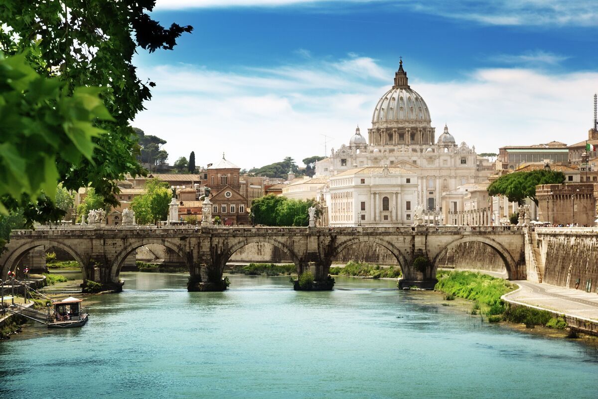 Tiber Rivier, St Pietersbasiliek, Vaticaanstad