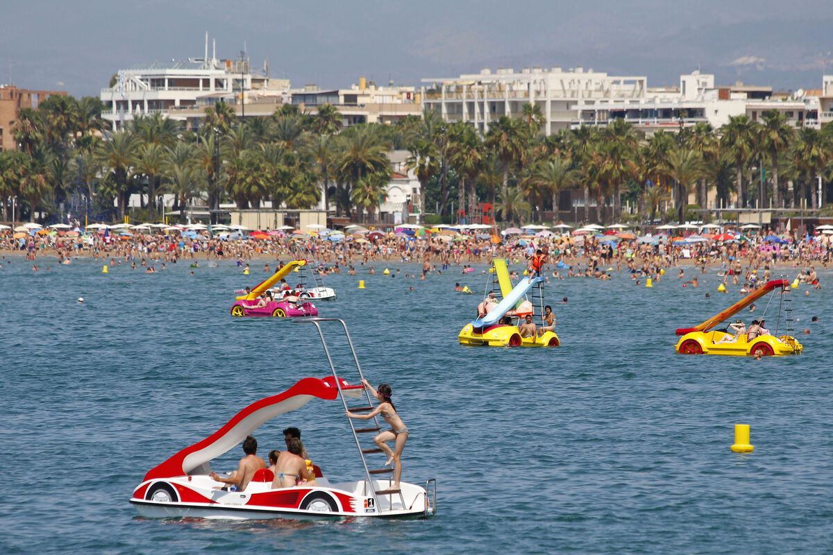 Salou gezien vanaf het water - Spanje