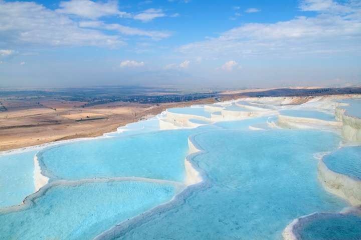 Pamukkale, natuurlijke travertijn zwembaden in Turkije
