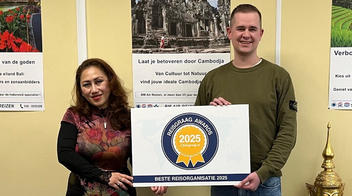 BM AIR reizen - beste reisorganisatie - Reisgraag Awards 2025