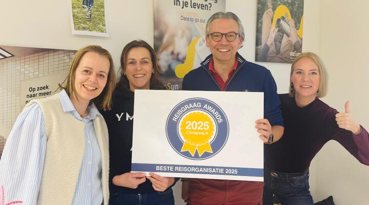 NoSun - beste reisorganisatie - Reisgraag Awards 2025